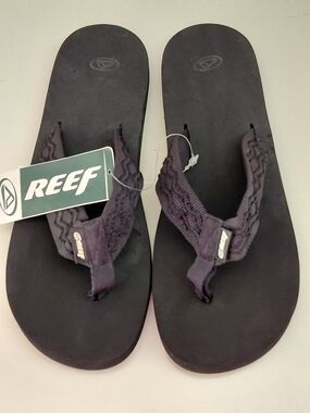 Reef Black Black Woven Flip Flops 11
